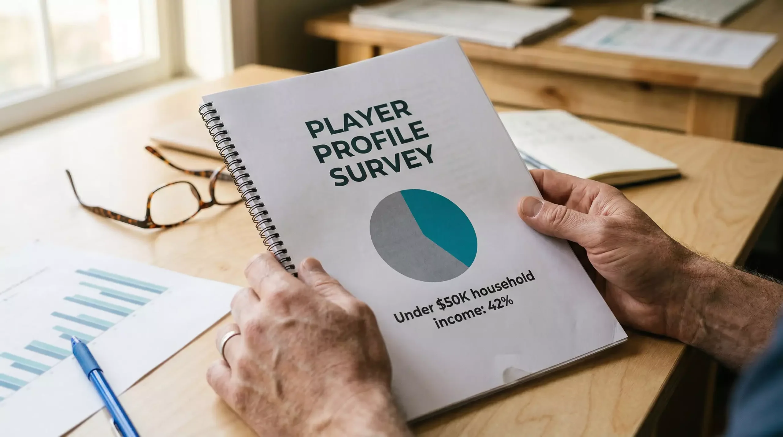 Sweepstakes casino player demographics — 42% earn under ,000 annually with 68% motivated by winning money